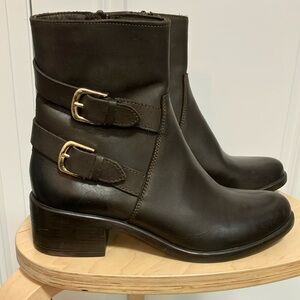 Emanuelle Castro Brown Leather Ankle Boots